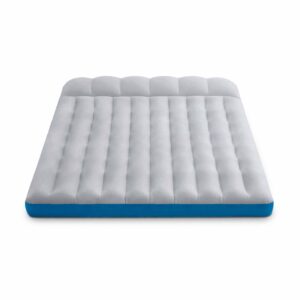 Intex 67999 - Materasso Gonfiabile Camping Matrimoniale, Laminato, Grigio e Azzurro, 127x193x24 cm