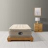 Intex 64426ND - Materasso Gonfiabile Dura-Beam Ultra Plush Singolo, con Pompa Elettrica Incorporata, PVC, Beige, 99x191x46 cm