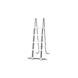 Intex 28076 - Scaletta Deluxe con gradini removibili per Piscina, Acciaio e Plastica, Grigio, 122 cm
