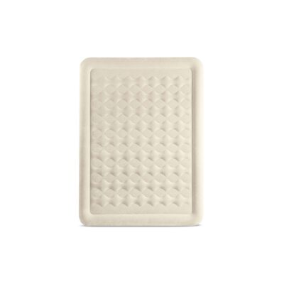 Intex 64428ND - Materasso Gonfiabile Dura-Beam Ultra Plush Matrimoniale, con Pompa Elettrica Incorporata, PVC, Beige, 152x203x46 cm
