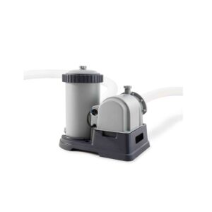Intex 28634GS  Pompa Filtro a Cartuccia Krystal Clear, Flusso d'Acqua 9463 Lh, Flusso di Sistema 6624 Lh, Plastica, Grigio