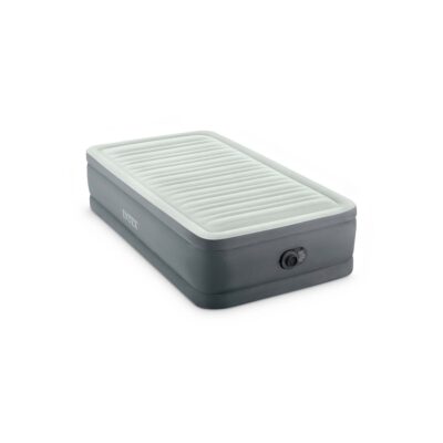 Intex 64902ND - Materasso Gonfiabile Dura-Beam PremAire Singolo, con Pompa Elettrica Incorporata, PVC, Multicolore, 99x191x46 cm