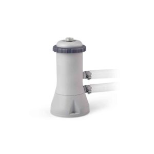 Intex 28638  Pompa Filtro a Cartuccia Krystal Clear, Flusso d'Acqua 3785 Lh, Flusso di Sistema 2687 Lh, per Piscine Easy Set da 457 cm, Frame da 427-457 cm, Rettangolare da 488x244 cm, Plastica, Grigio