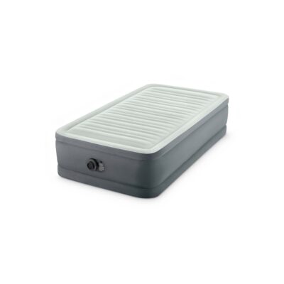Intex 64902ND - Materasso Gonfiabile Dura-Beam PremAire Singolo, con Pompa Elettrica Incorporata, PVC, Multicolore, 99x191x46 cm