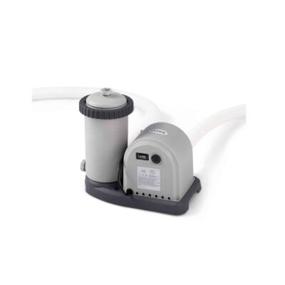 Intex 28636  Pompa Filtro a Cartuccia Krystal Clear, Flusso d'Acqua 5678 Lh, Flusso di Sistema 4353 Lh, per Piscine Easy Set da 549 cm, Frame da 549-610 cm, Ovale da 503-610 cm, Plastica, Grigio