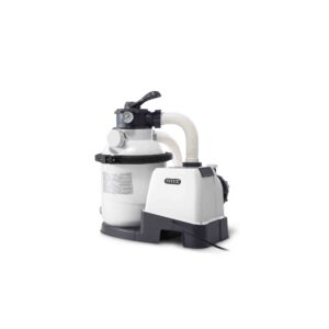 Intex 26644  Pompa Filtro a Sabbia Krystal Clear, Flusso d'Acqua 5700 Lh, Flusso di Sistema 4000 Lh, Plastica, Bianco