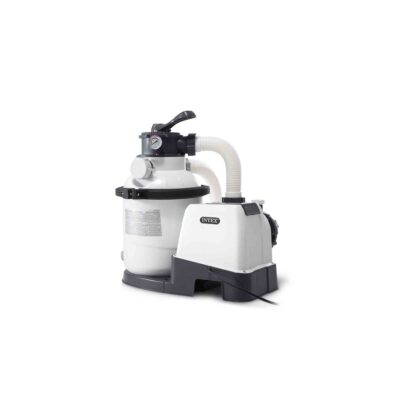 Intex 26644  Pompa Filtro a Sabbia Krystal Clear, Flusso d'Acqua 5700 Lh, Flusso di Sistema 4000 Lh, Plastica, Bianco
