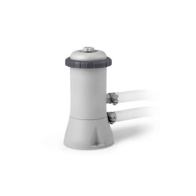 Intex 28604  Pompa Filtro a Cartuccia Krystal Clear, Flusso d'Acqua 2006 Lh, Flusso di Sistema 1703 Lh, per Piscine Easy Set da 366-396-457 cm, Frame da 366 cm, Rettangolari da 300-400 cm, Plastica, Grigio
