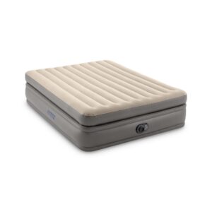 Intex 64164ND - Materasso Gonfiabile Dura-Beam Prime Comfort Matrimoniale, con Pompa Elettrica Incorporata, PVC, Multicolore, 152x203x51 cm