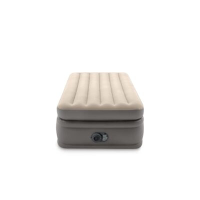 Intex 64162ND - Materasso Gonfiabile Dura-Beam Prime Comfort Singolo, con Pompa Elettrica Incorporata, PVC, Multicolore, 99x191x51 cm