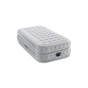 Intex 64488ND - Materasso Gonfiabile Dura-Beam Supreme Air-Flow, con Pompa Elettrica Incorporata, PVC, Bianco, 99x191x51 cm