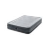 Intex 67768ND - Materasso Gonfiabile Dura-Beam Comfort Plush Piazza e Mezza con Pompa Elettrica Incorporata, PVC, Grigio, 137x191x33 cm