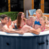 Intex 28432EX - PureSpa Vasca Idromassaggio Gonfiabile Bubble Massage, 6 posti, 170 Getti, Riscaldatore, PVC, Blu Navy, 216x71 cm
