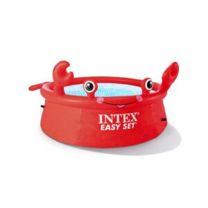 Intex 26100NP – Piscina Fuori Terra Easy Set Rotonda Granchio, 880 L, PVC, Rosso, 183x51 cm