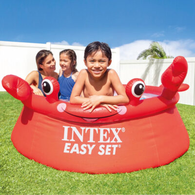 Intex 26100NP  Piscina Fuori Terra Easy Set Rotonda Granchio, 880 L, PVC, Rosso, 183x51 cm