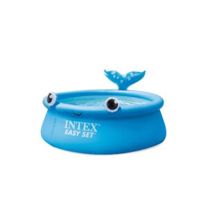 Intex 26102NP  Piscina Fuori Terra Easy Set Rotonda Balena, 880 L, PVC, Azzurro, 183x51 cm