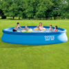 Intex 26166NP  Piscina Fuori Terra Easy Set Rotonda, Pompa Filtro 3785 Lh, Scaletta, Telo Base e Copertura, 12430 L, PVC, Azzurro, 457x107 cm