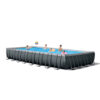 Intex 26378NP  Piscina Fuori Terra Ultra XTR Frame Rettangolare, Pompa Filtro 10000 Lh, Scaletta, Telo Base e Copertura, Kit Pulizia Deluxe e Set Volley, 54368 L, Acciaio e PVC, Grigio, 975x488x132 cm