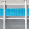 Intex 26770NP  Piscina Fuori Terra Prisma Frame Clearview Rettangolare, Pompa Filtro 2006 Lh, Scaletta, Telo Base e Copertura, 8418 L, Acciaio e PVC, Grigio, 400x200x122 cm