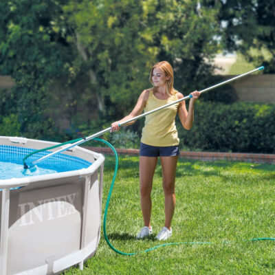 Intex 28002 - Kit Pulizia per Piscine fino a 488 cm, Plastica, Azzurro