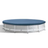 Intex 28031 - Telo Copripiscina per Piscina Metal  Prisma Frame Rotonda, PVC, Blu, 366 cm