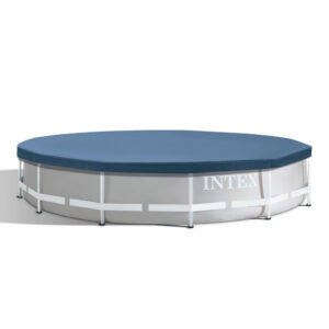 Intex 28031 - Telo Copripiscina per Piscina Metal  Prisma Frame Rotonda, PVC, Blu, 366 cm