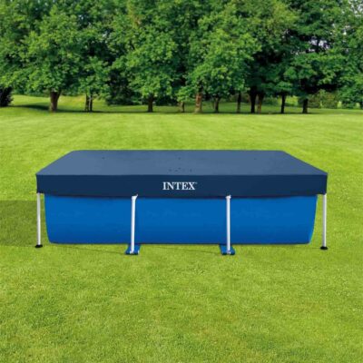 Intex 28038 - Telo Copripiscina per piscina rettangolare, PVC, Blu, 300x200 cm