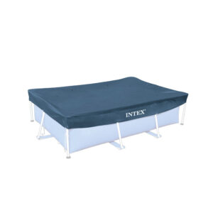 Intex 28037 - Telo Copripiscina per Piscina Rettangolare, PVC, Blu, 400x200 cm