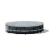 Intex 28040 - Telo Copripiscina Deluxe per Piscina Frame Rotonda, Polietilene, Grigio, 488 cm