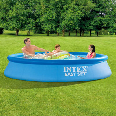 Intex 28118NP  Piscina Fuori Terra Easy Set Rotonda, Pompa Filtro 1250 Lh, 3077 L, PVC, Azzurro, 305x61 cm
