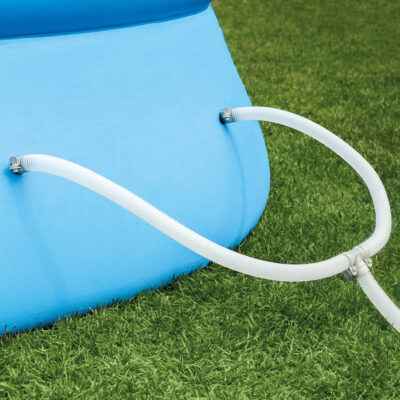 Intex 26166NP  Piscina Fuori Terra Easy Set Rotonda, Pompa Filtro 3785 Lh, Scaletta, Telo Base e Copertura, 12430 L, PVC, Azzurro, 457x107 cm
