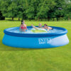 Intex 28142NP  Piscina Fuori Terra Easy Set Rotonda, Pompa Filtro 2006 Lh, 7290 L, PVC, Azzurro, 396x84 cm