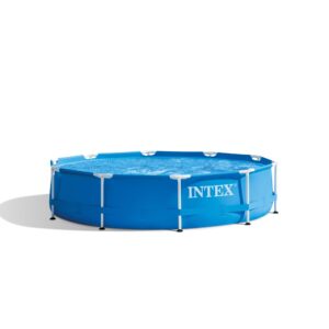 Intex 28200NP  Piscina Fuori Terra Metal Frame Rotonda, 4485 L, Acciaio e PVC, Blu, 305x76 cm