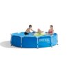 Intex 28200NP  Piscina Fuori Terra Metal Frame Rotonda, 4485 L, Acciaio e PVC, Blu, 305x76 cm