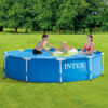 Intex 28200NP  Piscina Fuori Terra Metal Frame Rotonda, 4485 L, Acciaio e PVC, Blu, 305x76 cm