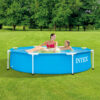 Intex 28205NP  Piscina Fuori Terra Metal Frame Rotonda, 1828 L, Acciaio e PVC, Azzurro, 244x51 cm