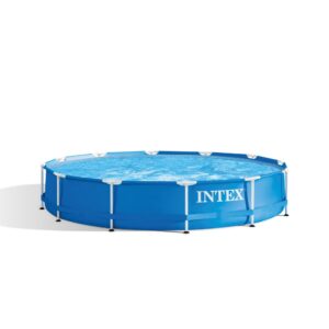Intex 28212NP  Piscina Fuori Terra Metal Frame Rotonda, Pompa Filtro 2006 Lh, 6503 L, Acciaio e PVC, Blu, 366x76 cm