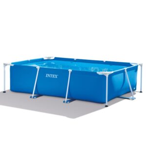 Intex 28272NP - Piscina Fuori Terra Rectangular Frame Rettangolare, 3834 L, Acciaio e PVC, Blu, 300x200x75 cm