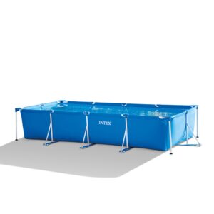 Intex 28274NP - Piscina Fuori Terra Rectangular Frame Rettangolare, Pompa Filtro 2006 Lh, 7127 L, Acciaio e PVC, Blu, 450x220x84 cm