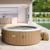 Intex 28428EX - PureSpa Vasca Idromassaggio Gonfiabile Bubble Massage, 6 posti, 140 Getti, Riscaldatore, PVC, Beige, 216x71 cm