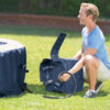 Intex 28430EX - PureSpa Vasca Idromassaggio Gonfiabile Bubble Massage, 4 posti, 140 Getti, Riscaldatore, PVC, Blu Navy, 196x71 cm
