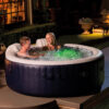 Intex 28430EX - PureSpa Vasca Idromassaggio Gonfiabile Bubble Massage, 4 posti, 140 Getti, Riscaldatore, PVC, Blu Navy, 196x71 cm