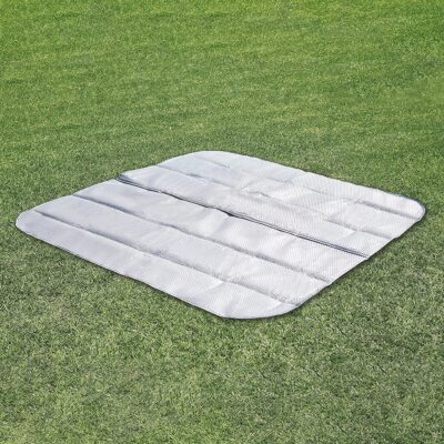 Intex 28452EX - PureSpa Vasca Idromassaggio Greystone Deluxe Quadrata, 6 posti, 170 Getti, Riscaldatore, PVC, Grigio, 195x195x71 cm