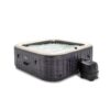 Intex 28452EX - PureSpa Vasca Idromassaggio Greystone Deluxe Quadrata, 6 posti, 170 Getti, Riscaldatore, PVC, Grigio, 195x195x71 cm