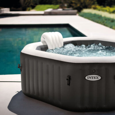 Intex 28501 - Poggiatesta Gonfiabile per PureSpa, Vinile, Bianco, 30x23x29 cm
