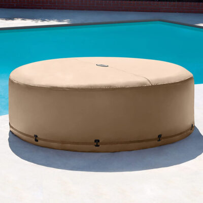 Intex 28523 - Copertura per PureSpa Rotonda ad Efficienza Energetica, Schiuma, Beige, 196x71 cm