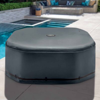 Intex 28537  Telo Termico Copertura Solare per PureSpa Ottagonale, 6 posti, ad Efficienza Energetica, Nero