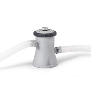 Intex 28602  Pompa Filtro a Cartuccia Krystal Clear, Flusso d'Acqua 1250 Lh, Flusso di Sistema 1003 Lh, per Piscine Easy Set-Frame da 183-244-305 cm, Plastica, Grigio