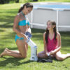 Intex 28604  Pompa Filtro a Cartuccia Krystal Clear, Flusso d'Acqua 2006 Lh, Flusso di Sistema 1703 Lh, per Piscine Easy Set da 366-396-457 cm, Frame da 366 cm, Rettangolari da 300-400 cm, Plastica, Grigio
