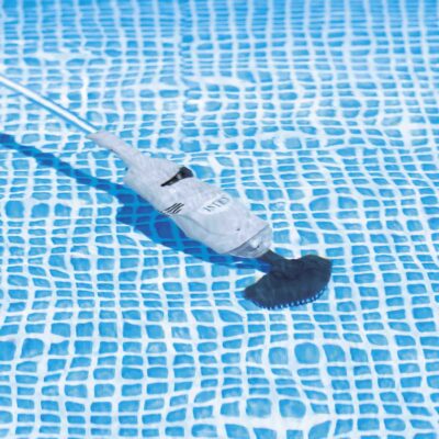 Intex 28620NP - Aspirapolvere Vacuum Ricaricabile per Piscine e Spa, con Asta 239 cm e due Teste Aspiratrici, Plastica, Grigio